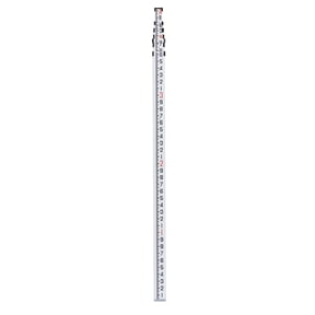 Aluminum Grade Rod, 20-Feet/10ths 6 Sections Telescopic Measuring Rod,Double-Sided Scale 1/10ft Leveling Rod Stick, Aluminum Alloy Survey Rod w/ Bubble Level &Carrying Bag for Houses,Walls,Floor