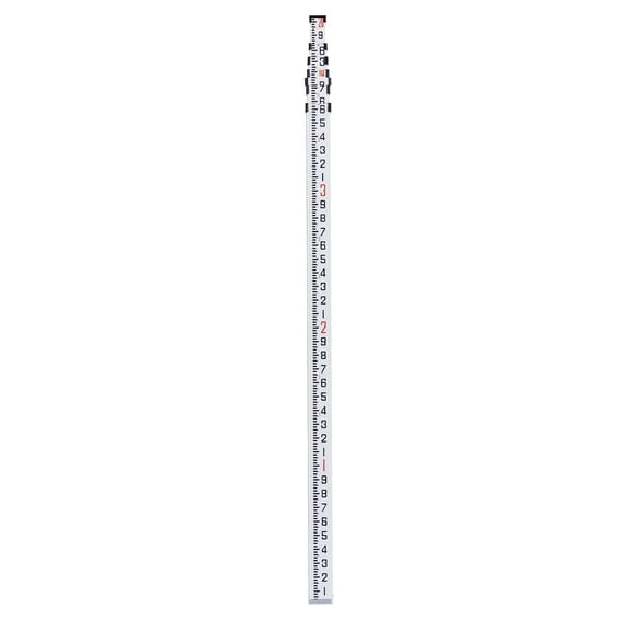 Aluminum Grade Rod, 20-Feet/10ths 6 Sections Telescopic Measuring Rod,Double-Sided Scale 1/10ft Leveling Rod Stick, Aluminum Alloy Survey Rod w/ Bubble Level &Carrying Bag for Houses,Walls,Floor