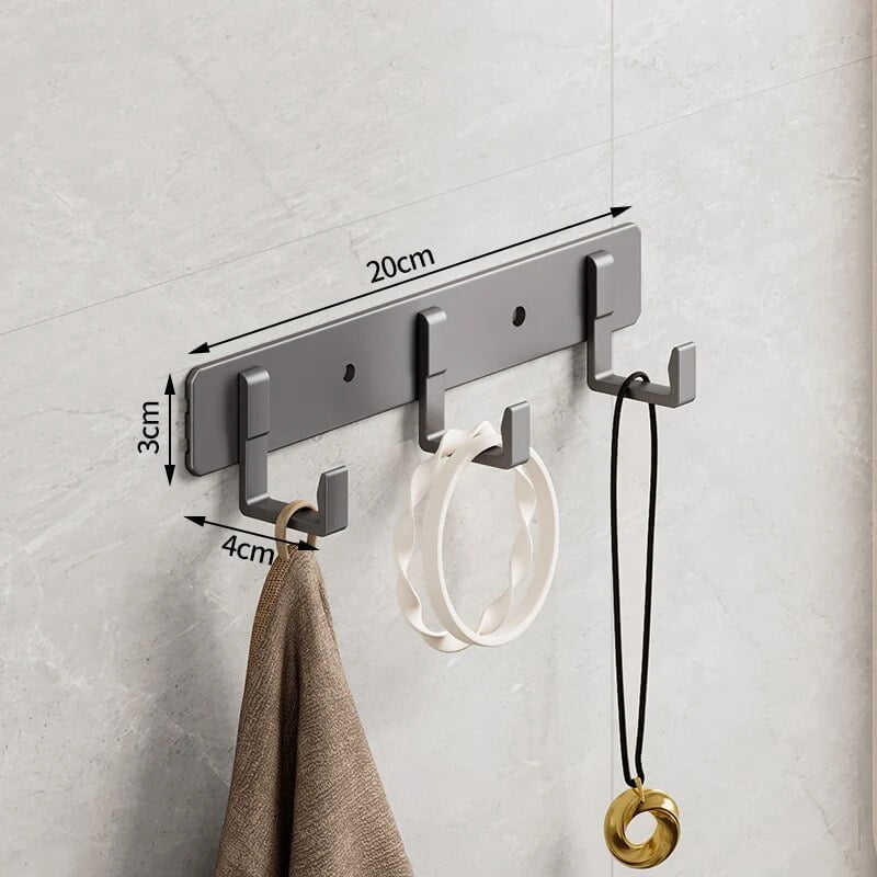 Aluminum Grey Robe Hook Wall Hanging Towel Hooks Clothes Storage ...
