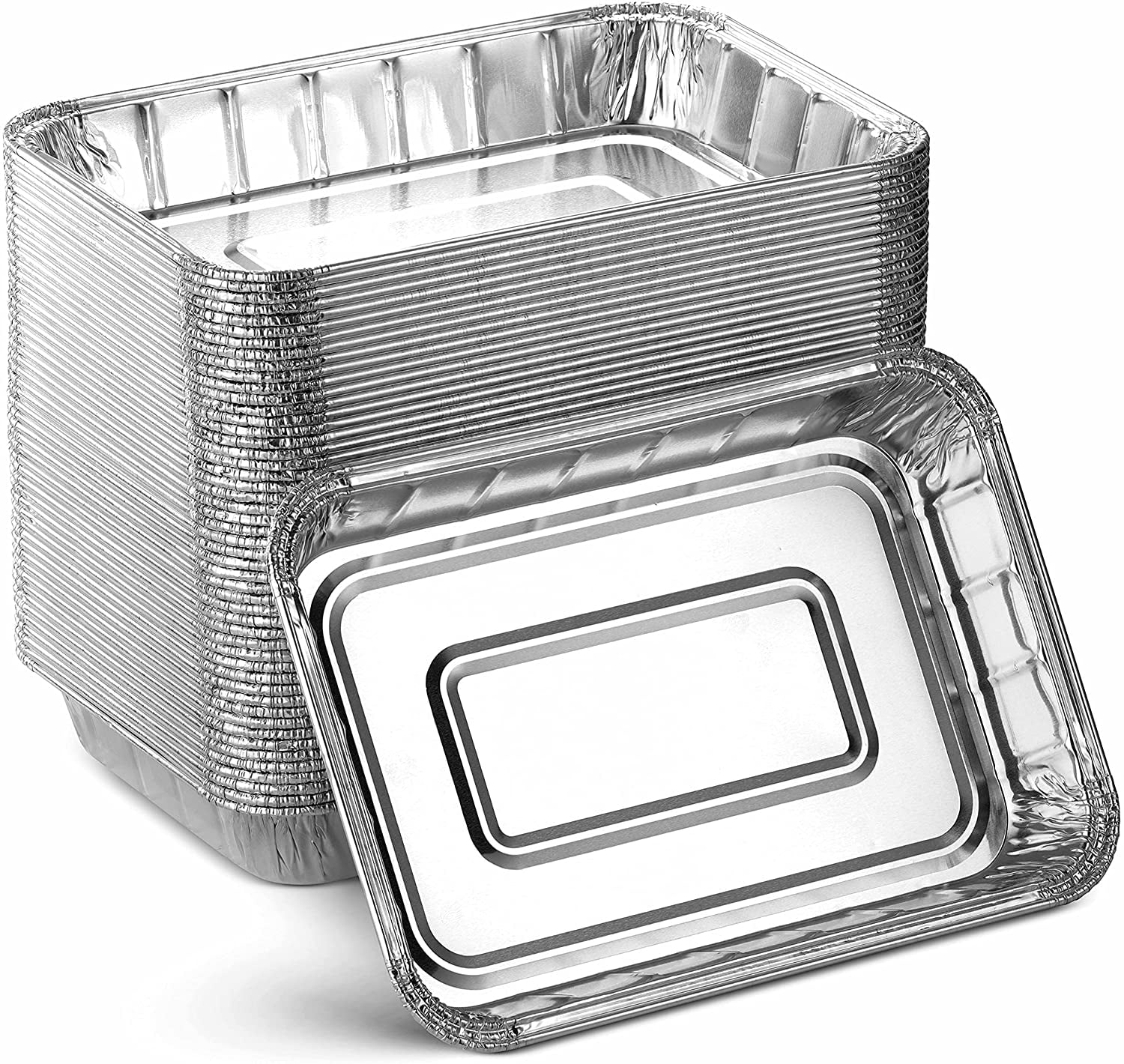 Aluminum Grill Drip Pans Bulk Pack of Durable Grill Trays