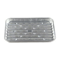 Aluminum Grill Pans, Broiler Pans, Grill Liners, Durable with Ribbed Bottom Surface for BBQ, Grill, Texture Disposable