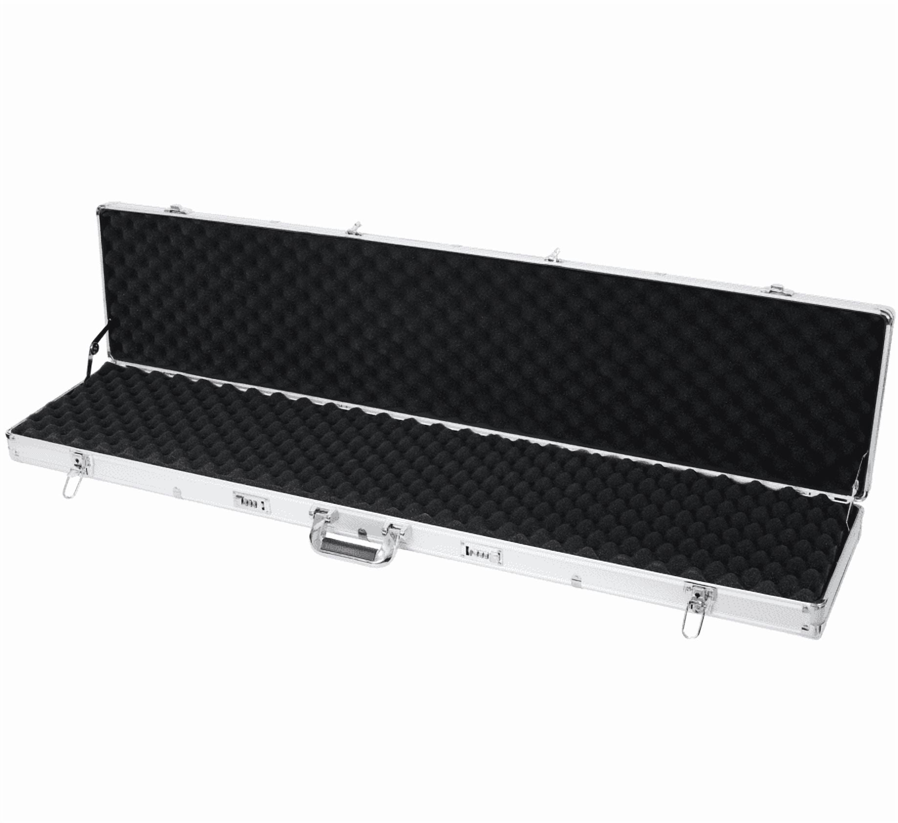 Aluminum Gun Lock Box Hard Case Pistol Safe Storage Silver - Walmart.com