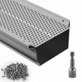 thumbnail image 1 of Aluminum Gutter Guard 6 Inch Width 52 PCS 208 ft Total Length 0.157 Inch Hole Diameter 0.02 Inch Thick DIY Leaf Filter Cover Fits Any Roof Gutter Type, 1 of 7