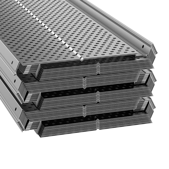 Aluminum Gutter Guard 6 Inch Width Leaf Filter DIY Gutter Cover 52 PCS 208 ft Total Length 0.157 Inch Hole Diameter 0.02 Inch Thick Fits Any Roof or Gutter Type
