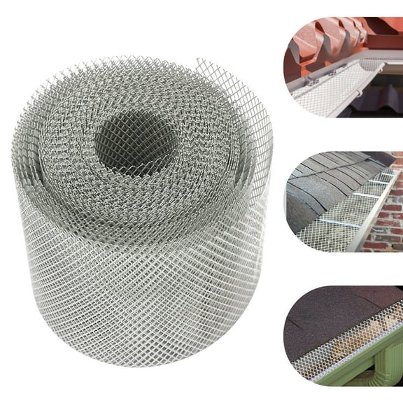 Aluminum Gutter Guard 6Inch Wide 50Ft Length Cover Mesh Leaf Debris Protection