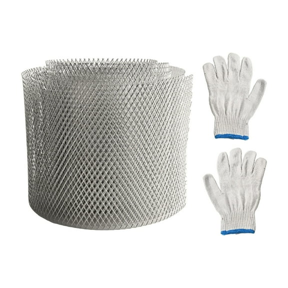 Aluminum Gutter Protection Net Anti-Leaf Net Cover Gutter Filter Guard 12.7Cm X 6M Smile Home