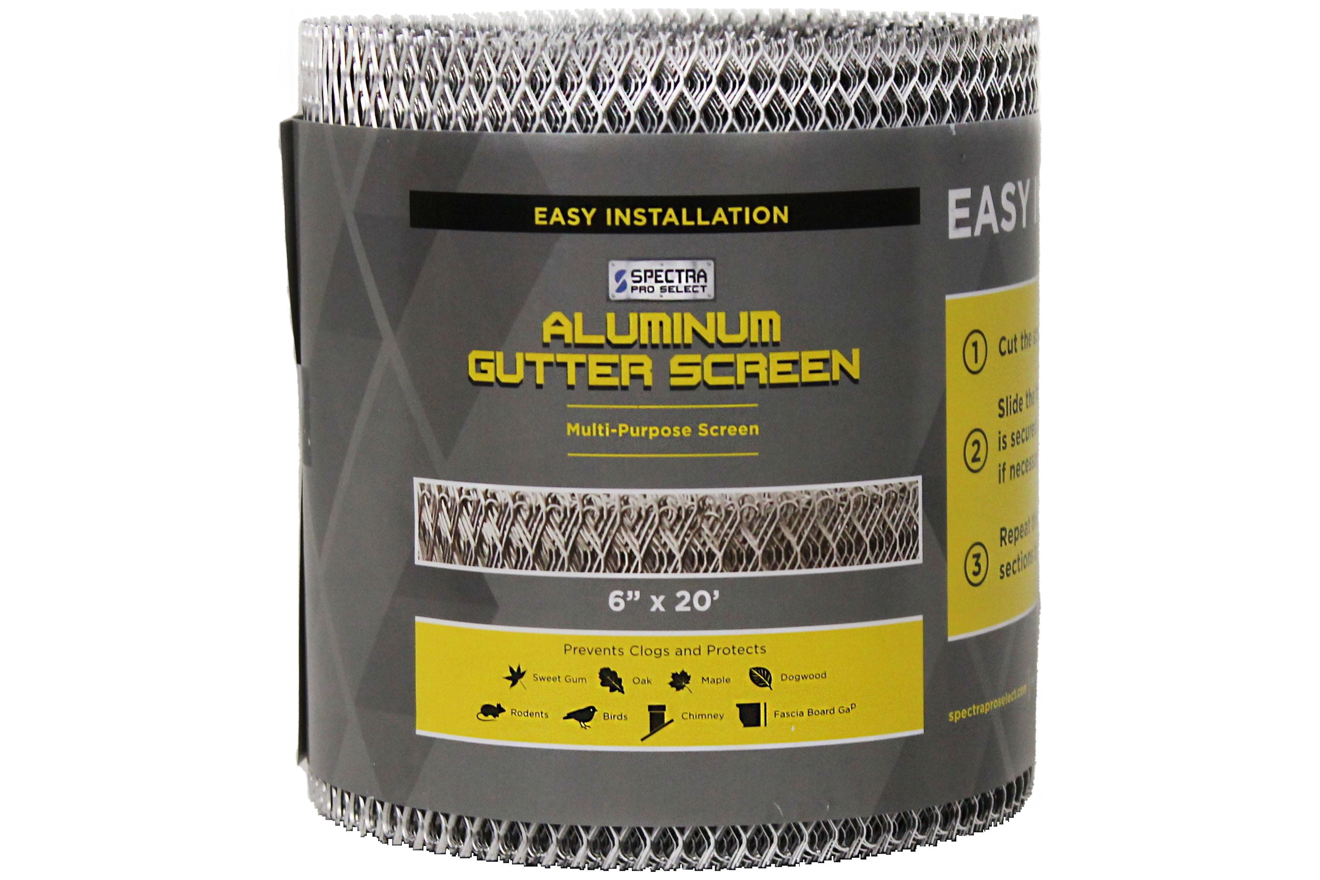 Aluminum Gutter Screen by Spectra Pro Select | 6 in x 20 ft Roll | Roof and Gutter Accessories