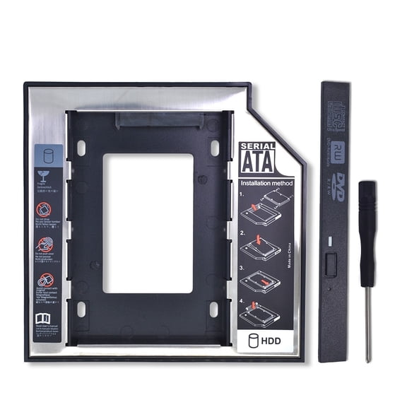 Aluminum HDD Caddy 9.5 12.7mm SATA 3.0 Optibay 2.5"2TB SSD Hard Drive Case Enclosure ,High-Speed USB 3.0 Performance