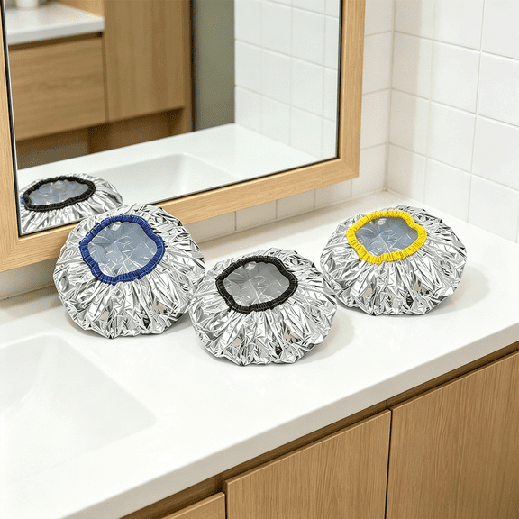 Aluminum Hair Cap Heat Cap For Deep Conditioning, Double Layer Steam Caps, Thickened Shower Cap For Hot Oil Treatment Reusable Hair Processing Caps For Home And Salon Use