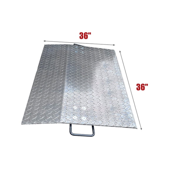 Aluminum Hand Truck Dock Plate 36 x 36  In. L 500 Lb. Cap. to Trucks