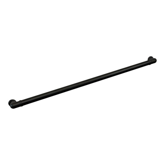 Aluminum Handrail Direct CHR Handrail Section with Return (10' Length,Black Texture) ADA Compliant