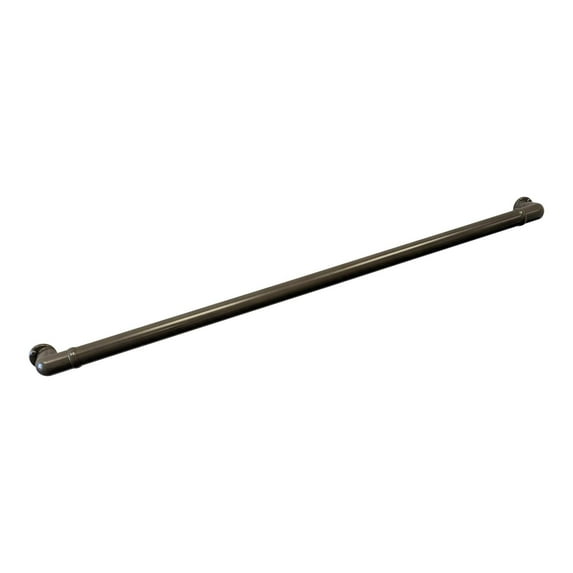 Aluminum Handrail Direct CHR Handrail Section with Return (3' Length,Ninety Bronze) ADA Compliant