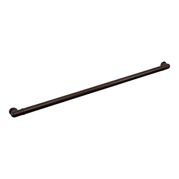 Aluminum Handrail Direct CHR Handrail Section with Return (5' Length,Brown Texture) ADA Compliant