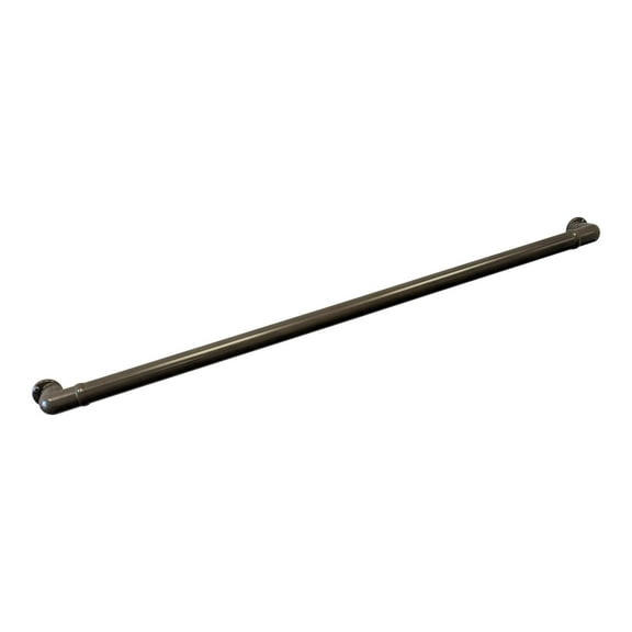 Aluminum Handrail Direct CHR Handrail Section with Return (5' Length,Ninety Bronze) ADA Compliant