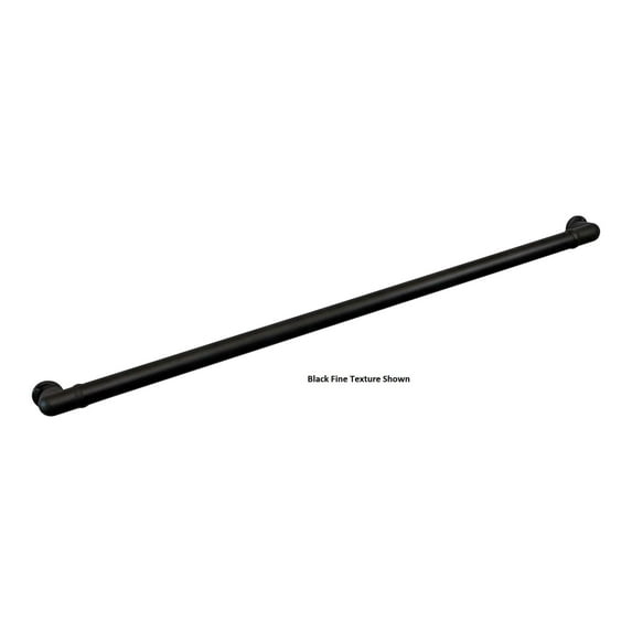 Aluminum Handrail Direct CHR Handrail Section with Return (7' Length,White Texture) ADA Compliant