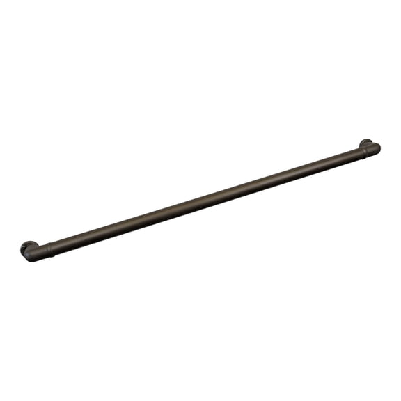 Aluminum Handrail Direct CHR Handrail Section with Return (8' Length,Bronze Texture) ADA Compliant