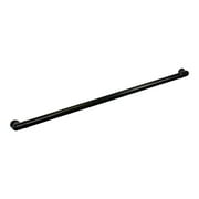 Aluminum Handrail Direct CHR Handrail Section with Return 8 Length,Satin Black ADA Compliant