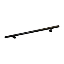 Aluminum Handrail Direct DHR 3' Handrail Section with Mounts - Black - USA Made Railing