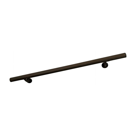 Aluminum Handrail Direct DHR 4' Handrail Section with Mounts - Bronze Sand - USA Made Railing