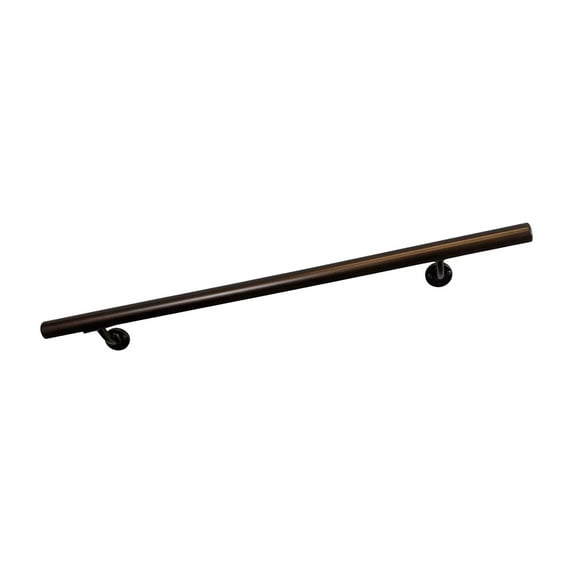 Aluminum Handrail Direct DHR 6' Handrail Section with Mounts - Dark Copper - USA Made Railing