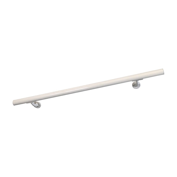 Aluminum Handrail Direct DHR 8' Handrail Section with Mounts - White ...