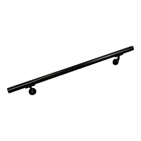 Aluminum Handrail Direct OHR Handrail Section w/ Mounts (9' Length,Black Pearl) USA Made