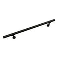 thumbnail image 1 of Aluminum Handrail Direct OHR Handrail Section with Mounts (14' Length,Black Sand) USA Made, 1 of 5