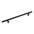 thumbnail image 1 of Aluminum Handrail Direct OHR Handrail Section with Mounts (3' Length,Black Sand) USA Made, 1 of 5