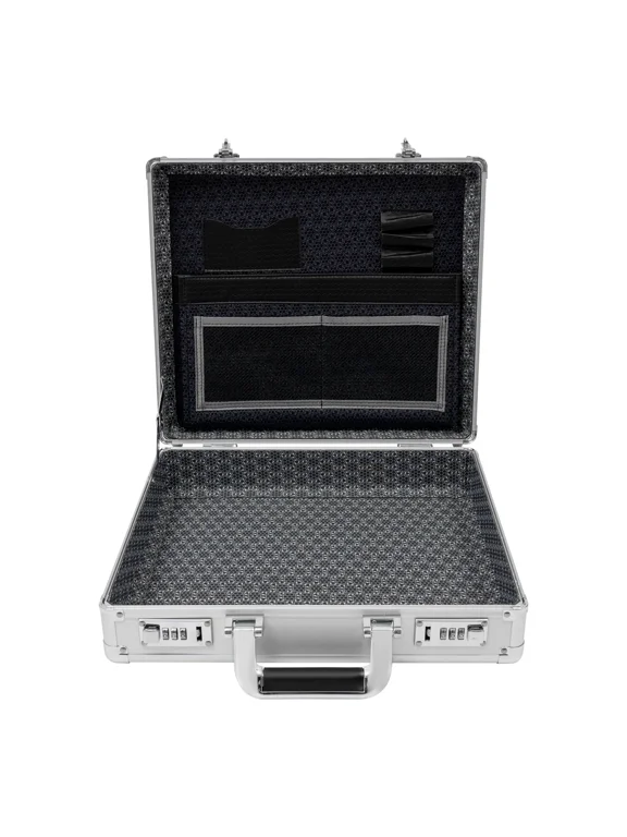 Aluminum Hard Case Big Capacity With Combination Lock Briefcase With Pocket