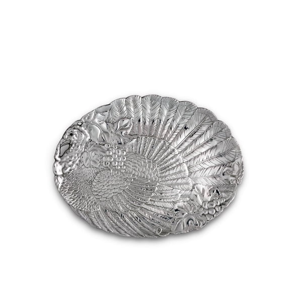 Aluminum Harvest Turkey Oval Platter