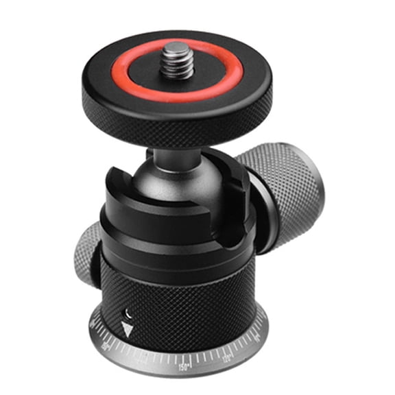 Aluminum Head 90 Degree Tilt 360 degree Rotation Camera Mount Adapter for DSLR Cameras Smartphone