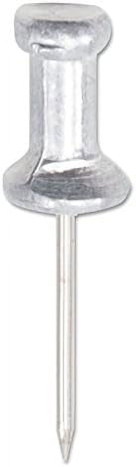 CPAL5 Aluminum Head Push Pins, Aluminum, Silver, 5/8-Inch, 100/Box ...