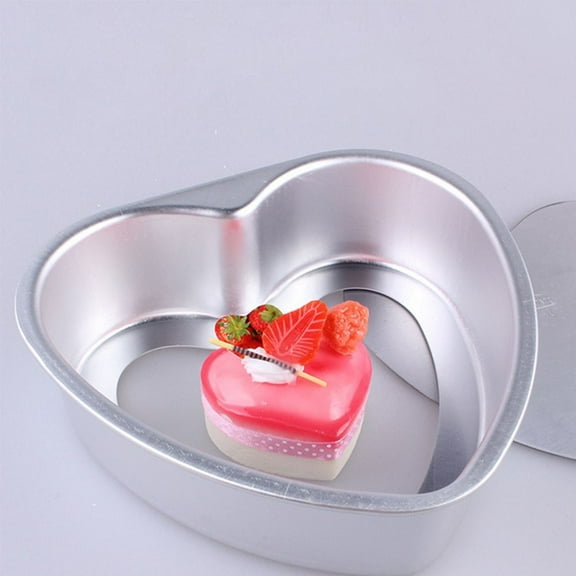 Aluminum Heart Shaped Cake Pan Chocolate Baking 3 5 6 8 10In For Kitchen 3In YIWEI