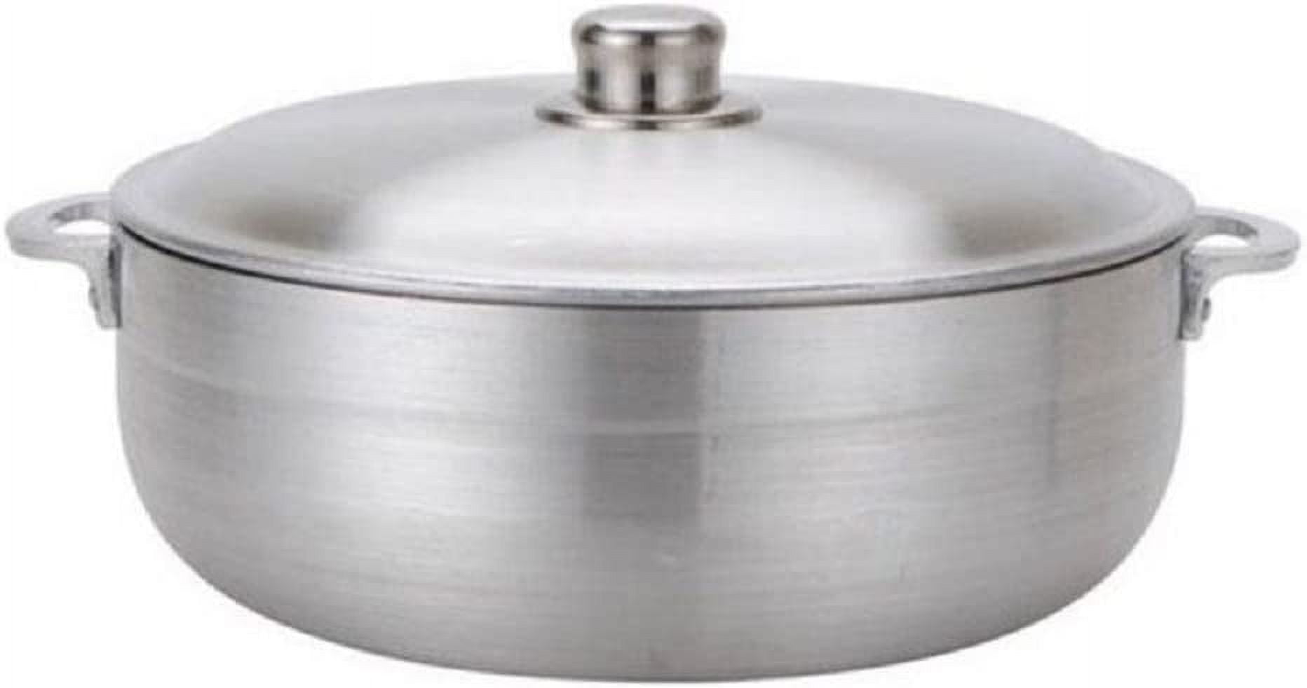 Aluminum Heavy Gauge Caldero Dutch Oven With Aluminum Lid,Silver (18.5QT)