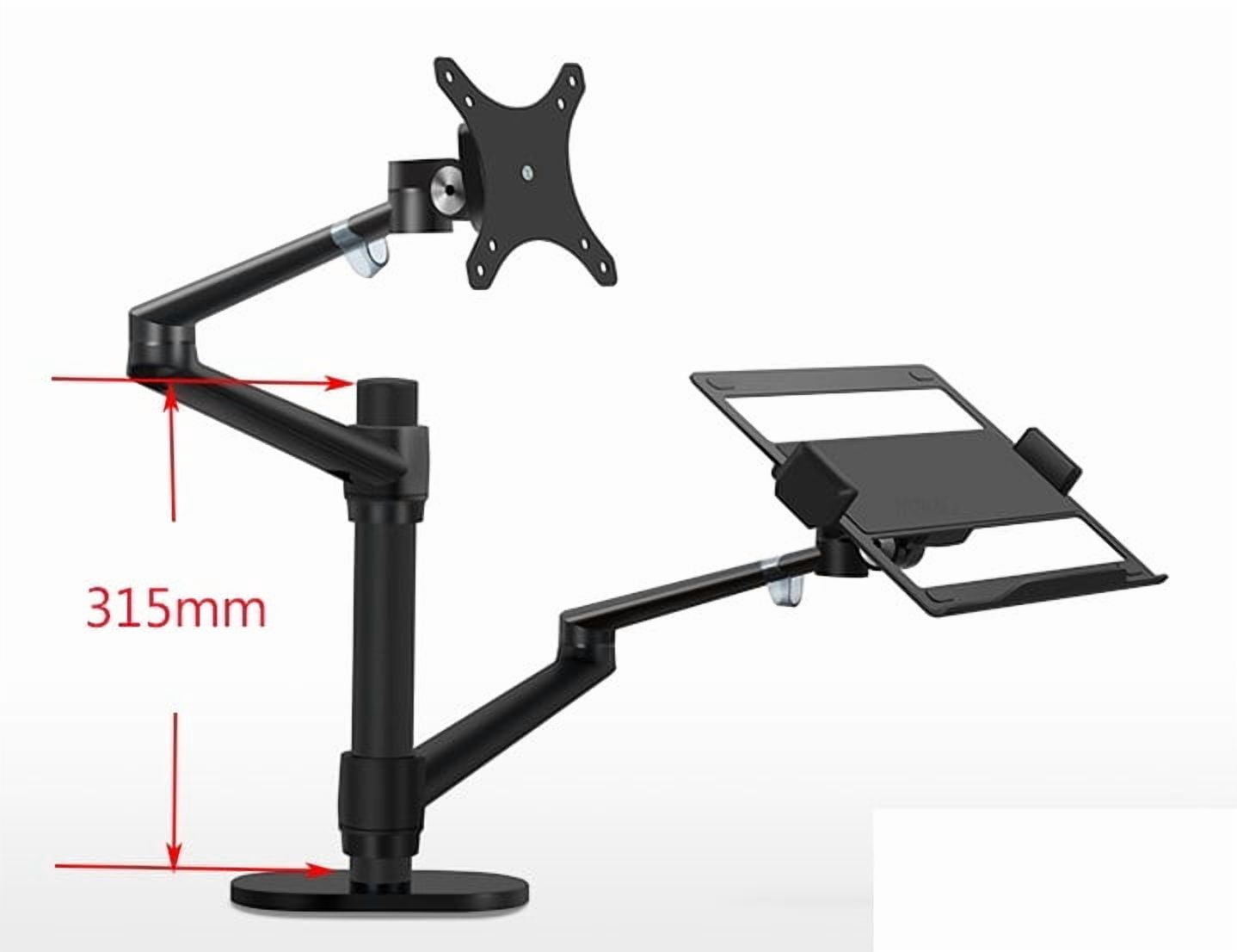 Computer Mounting Arm Aluminum Height Adjustable Desktop Dual Arm 17-32 Inch Monitor Holder+ ...