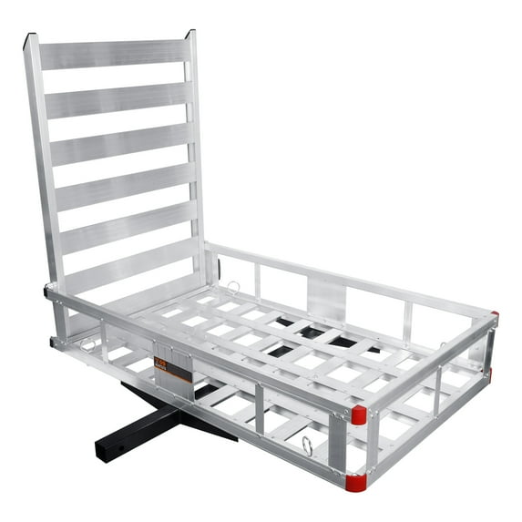 Aluminum Hitch Cargo Carrier with Ramp, 500 lb Heavy Duty Capacity, SUV/Truck Transporter, Wheelchair & Outdoor Gear Loader