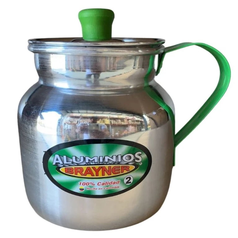 Aluminum Hot Chocolate Pot – 1 Liter with Lid – Traditional
