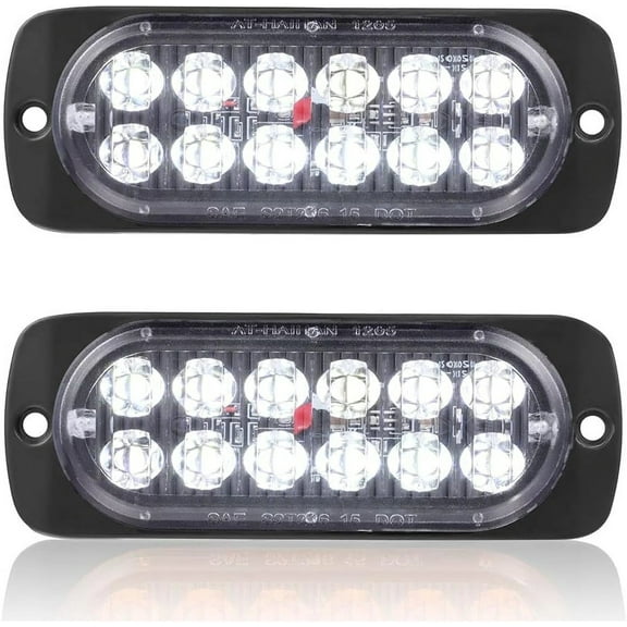 Aluminum Housing LED Trailer Stop Turn Tail Lights, DOT Waterproof Surface Mount Strobe Flashing Warning Light 12-24V for Truck Tractor RV Heavy-Duty Exterior Safety C