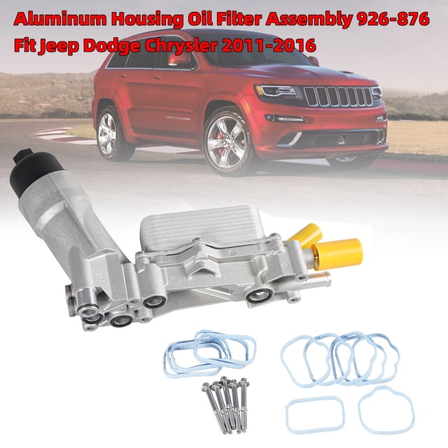 Aluminum Oil Filter Housing Adapter For 11-16 Jeep Dodge Chrysler 3.6L (926-876)