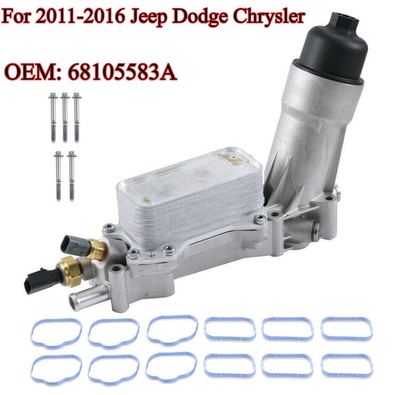 Aluminum Housing Oil Filter Assembly Fits for 2011-2016 Jeep Dodge Chrysler 68105583A