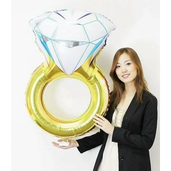 Aluminum I Do Engagement Wedding Stag Helium Foil Diamond Ring Foil Balloon