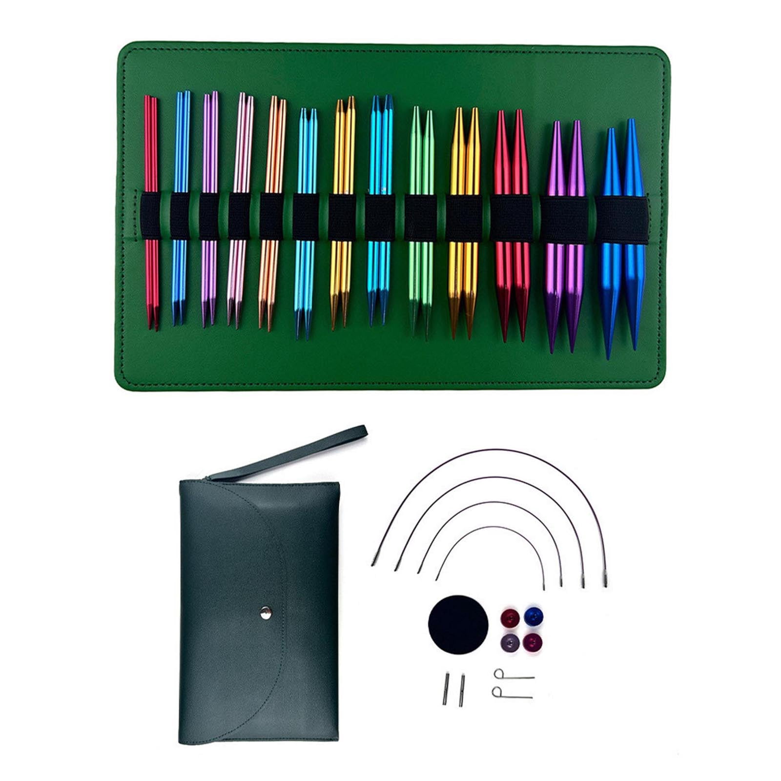 Aluminum Interchangeable Knitting Needle for Crafting Multifunctional Knitting Needle Tool Set for Sweater Projects