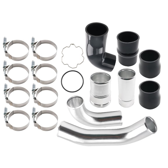 Aluminum Intercooler Pipe & Silicone Boot Kit for Ford F-250 F-350 F-450 F-550 6.7L Powerstroke Diesel 2011-2016, Cold & Hot Side Turbocharger Intake System, SKU 84678130