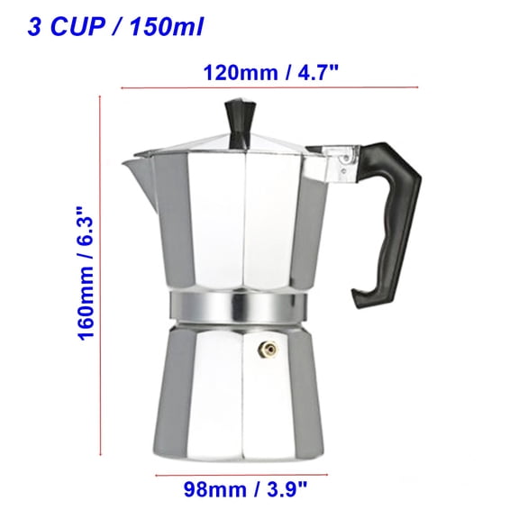 Aluminum Italian Espresso Coffee Stovetop Maker Pot Percolator