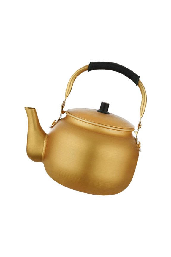 Aluminum Kettle, Portable, Relocatable, Golden, for Outdoor Camping , Gold, 0.75L