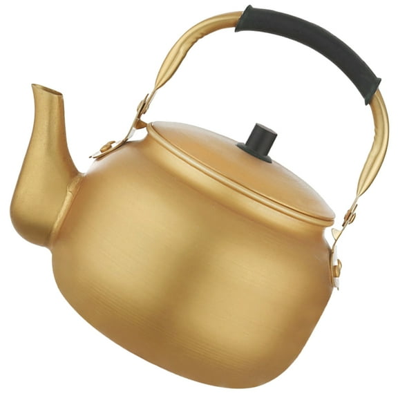 Vintage Aluminum Kitchen Kettle Handheld Metal Tea Pot Lightweight Cooking Appliance