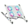 Aluminum Laptop Cooling Pad LED Gaming Laptop Coolers Quiet Cooling Fan
