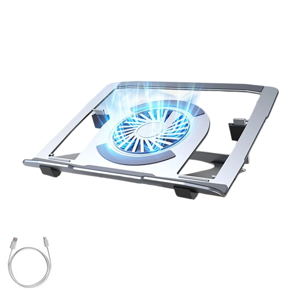 Ergonomic Laptop Stand With Silents Fan Cooling 5 Adjustable Heights And Builts In RGBs Lighting For Better Airflows