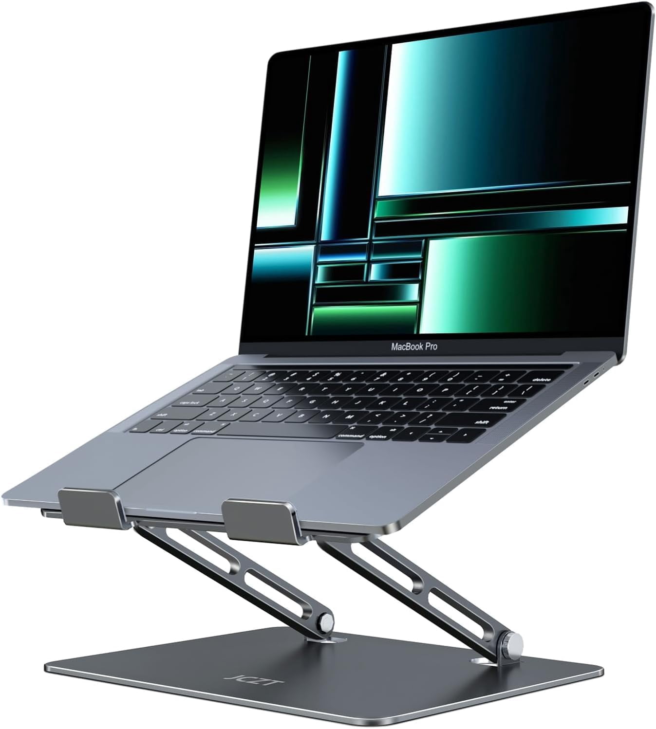 Aluminum Laptop Stand  For Desk Adjustable Height Computer Stands Compatible With Macbook Air Pro More All 10-16'' Notebooks Laptops Classic Grey