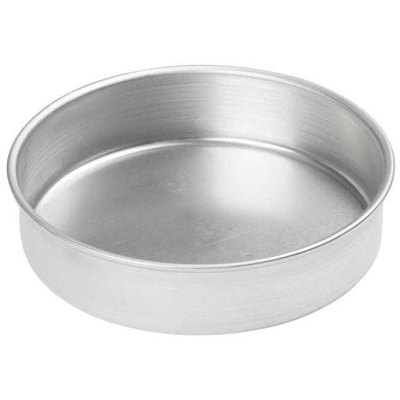 Winco ACP-082 Round Layer Cake Pan, Aluminum - 8 in. Dia. x 2 in.